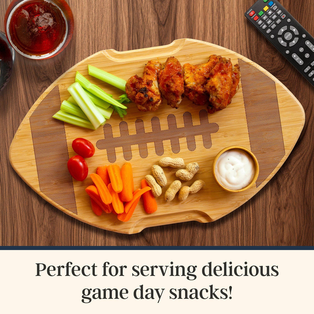 Flip, Serve &amp; Store™ Football Charcuterie Board with Lid