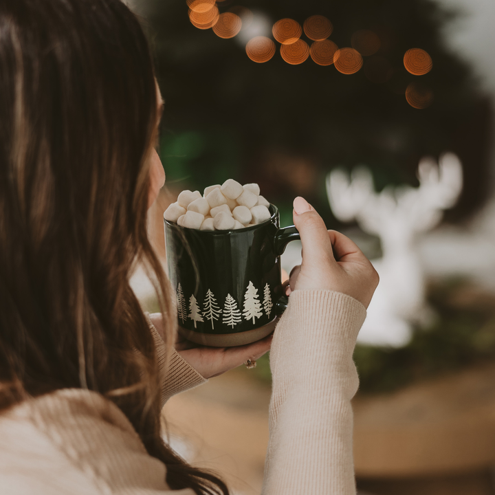 Pine Trees Stoneware Coffee Mug - Home Decor &amp; Gifts