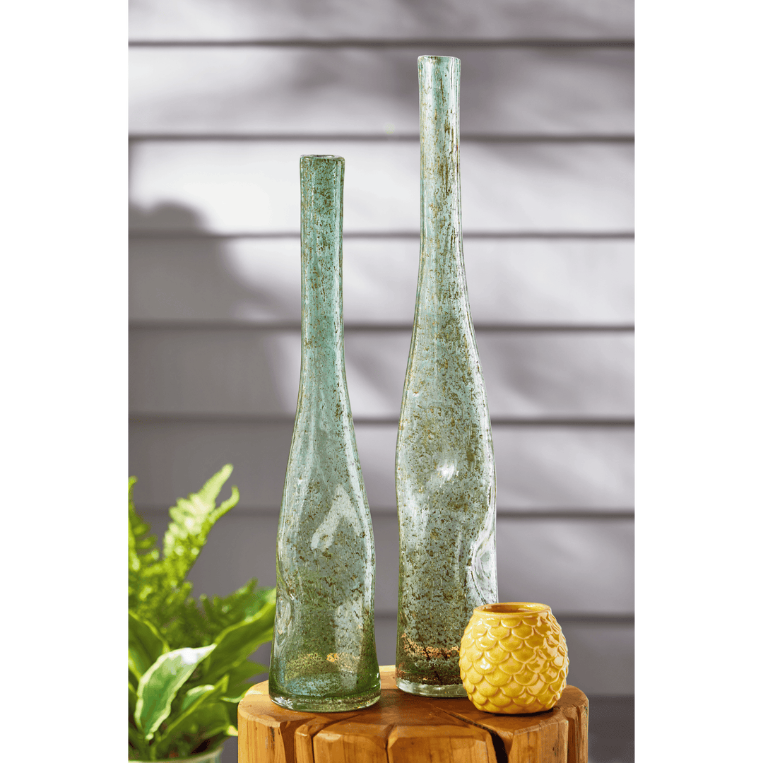 Meri Vase Large Green Multi Glass Summer