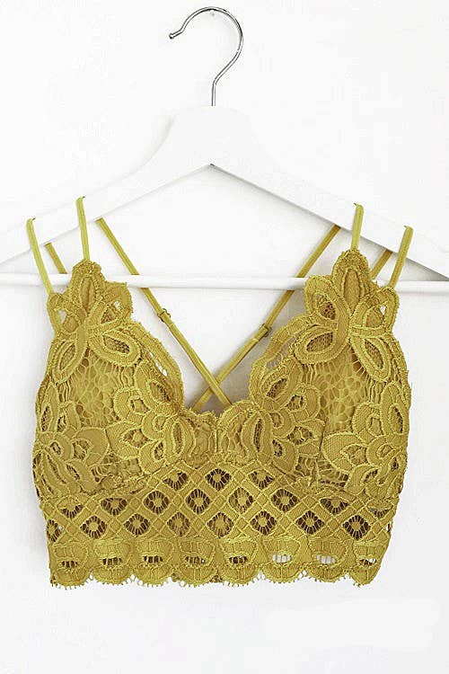 Plus Size Scalloped Lace Cami Bralette