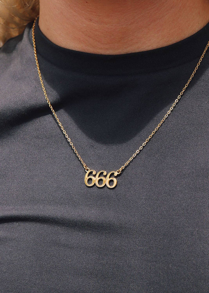 18K Gold PVD Stainless Steel Angel Number Necklace
