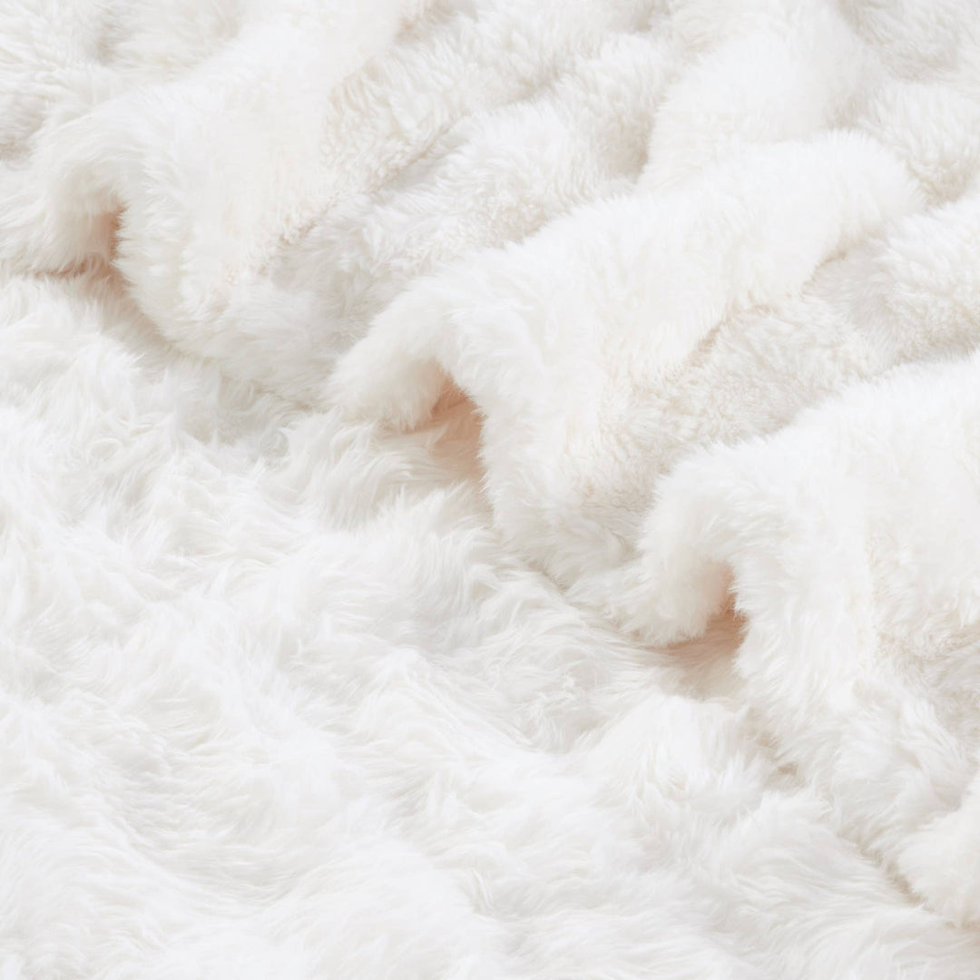 "Polar Bear" Faux Fur Plush Throw Blanket - 50"x70"