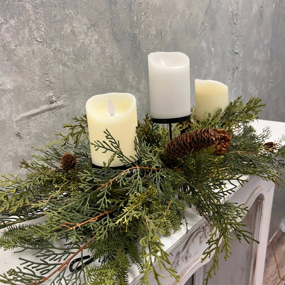 Real Touch Mixed Cedar Centerpiece 32"