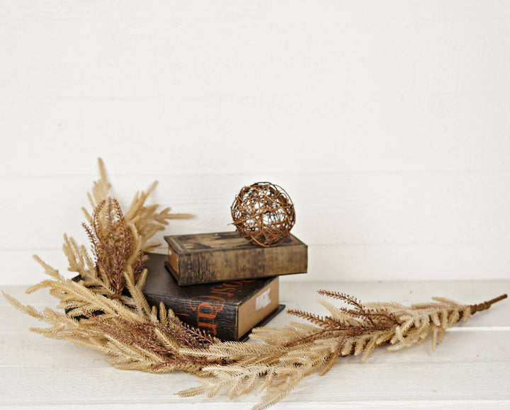 511281- 4ft Garland-Beige Brown Soft Touch Norfolk Pine