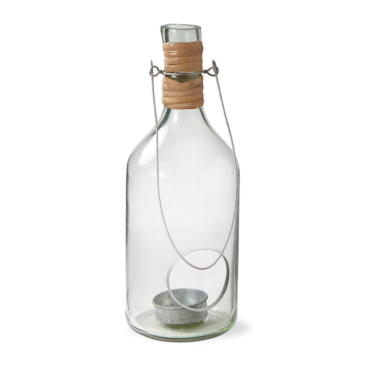 Recycled Blown Glass Lantern Small Clear Summer