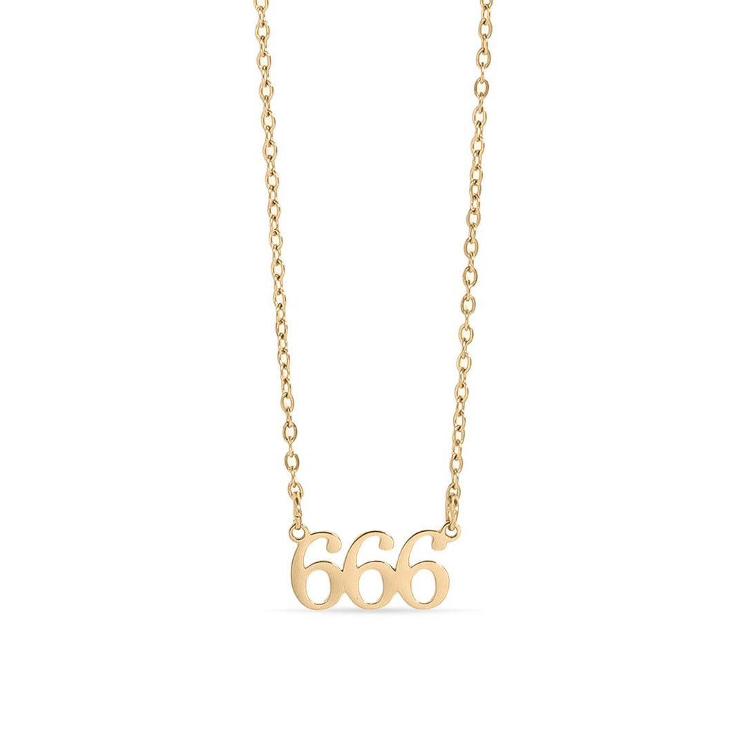 18K Gold PVD Stainless Steel Angel Number Necklace