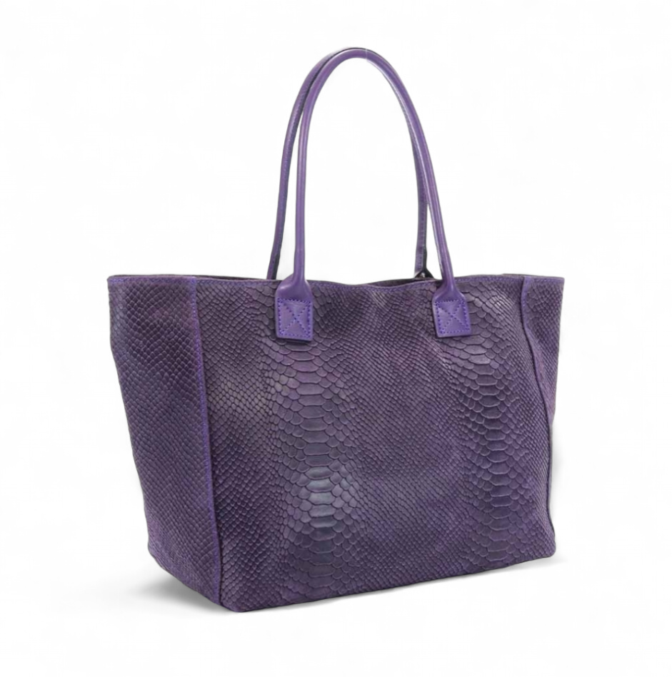 LOLA leather bag – Purple – Made in Italy