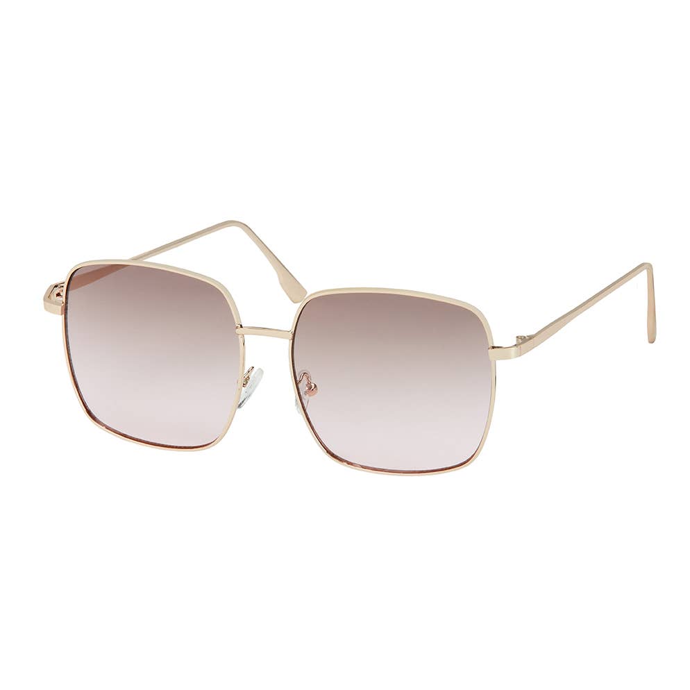 1300-NEW- Jade- Fancy Metal Square Sunglasses