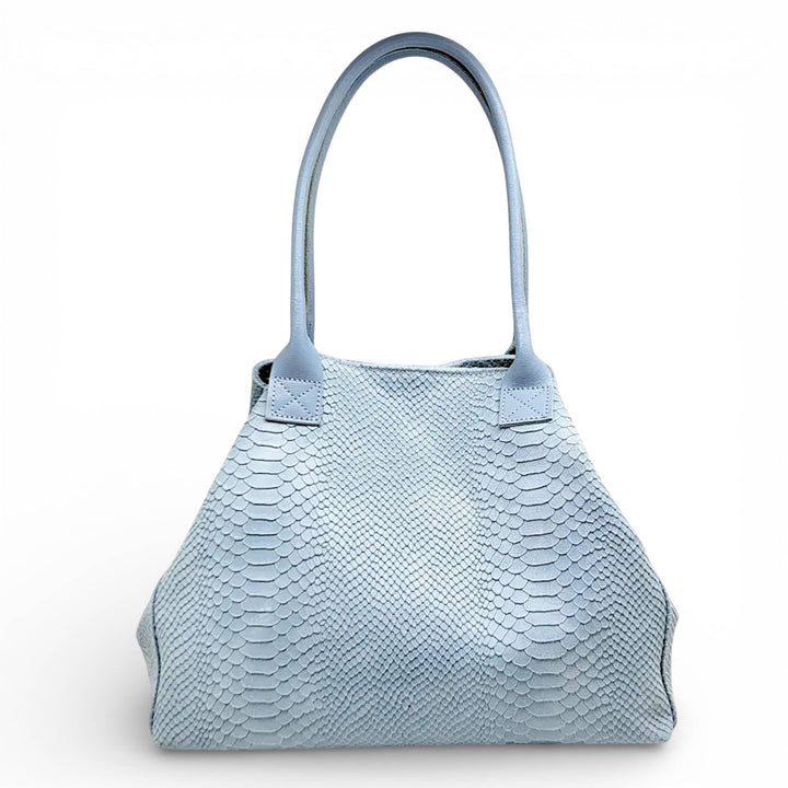 LOLA leather bag – Sky Blue – Made in Italy