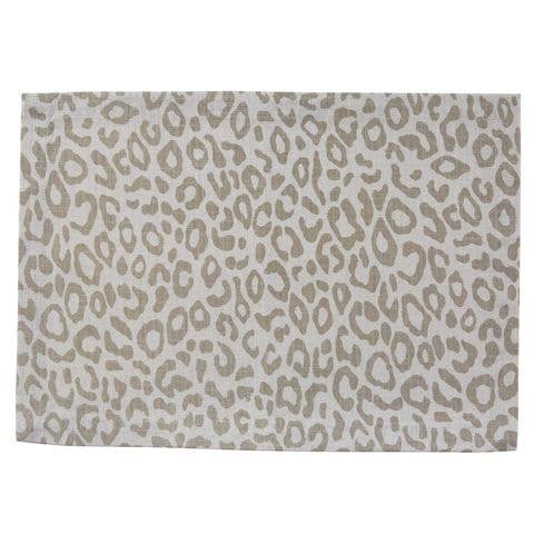 Safari Leopard Printed Placemat - Natural