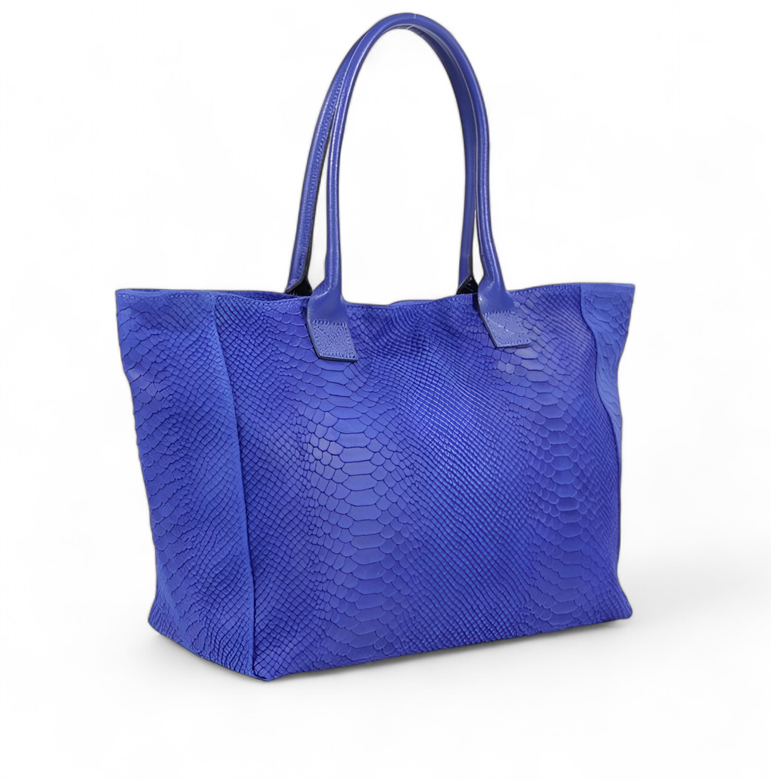 LOLA leather bag – Electric Blue – Made in Italy
