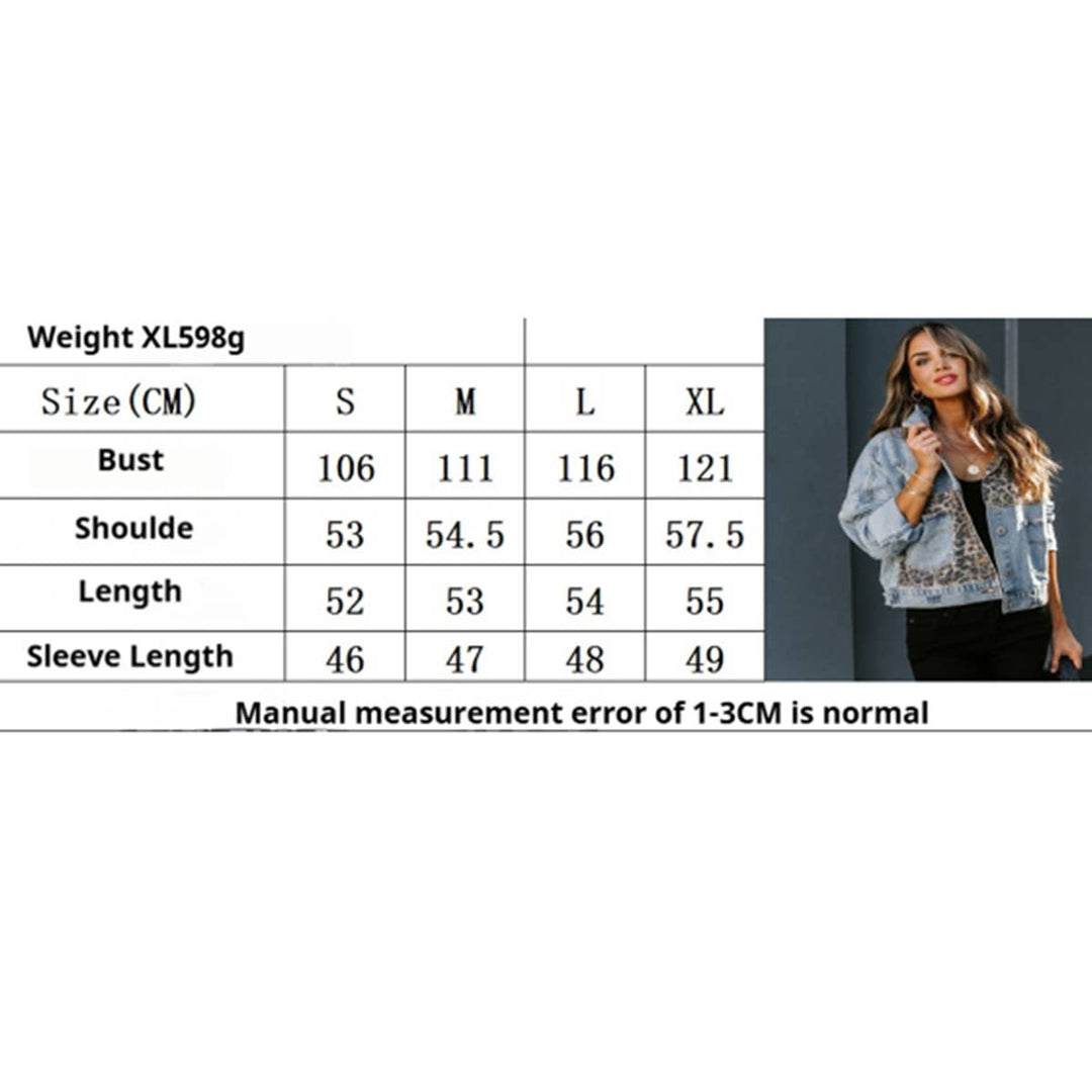 Fashion Leopard Print Ripped Jean Jacket_CWOCO1193