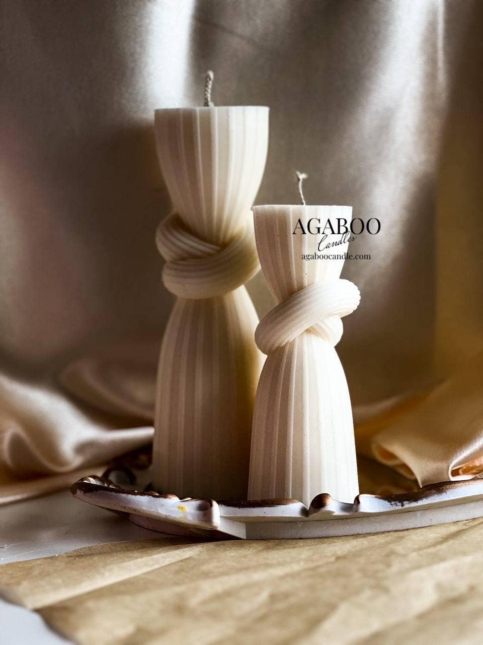 Cylindrical Knot Pillar Candle