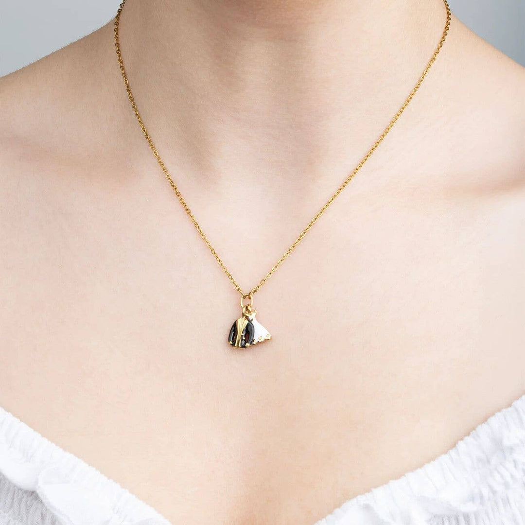 18K Gold PVD Stainless Steel Bride and Groom Charm