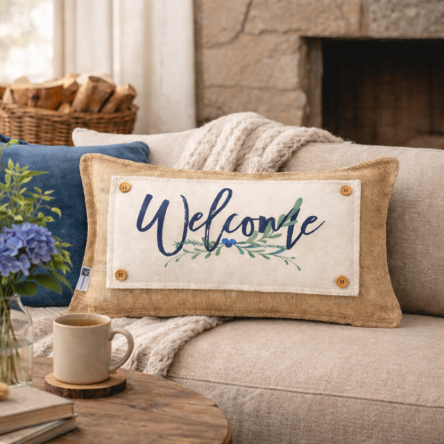 BURLAP: PILLOW ONLY (with insert)