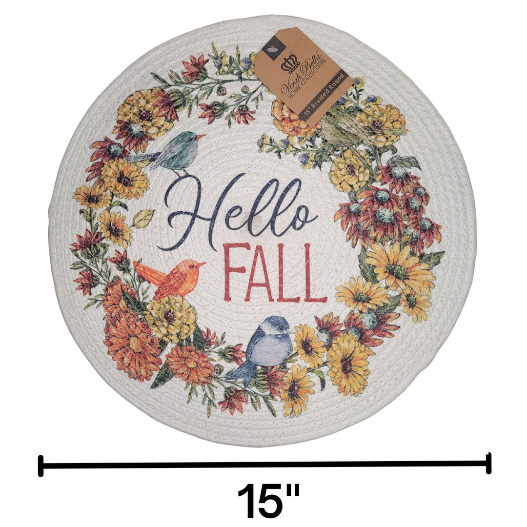 "Pumpkin Spice" Braided Round Placemats