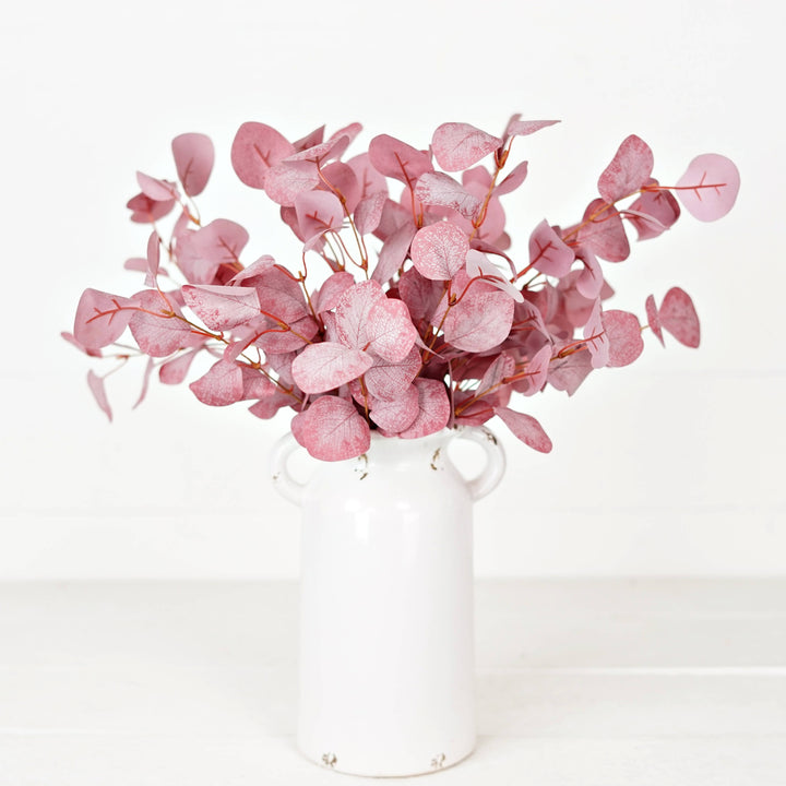 530325- 20inL Plum Silver Dollar Leaves Bush-