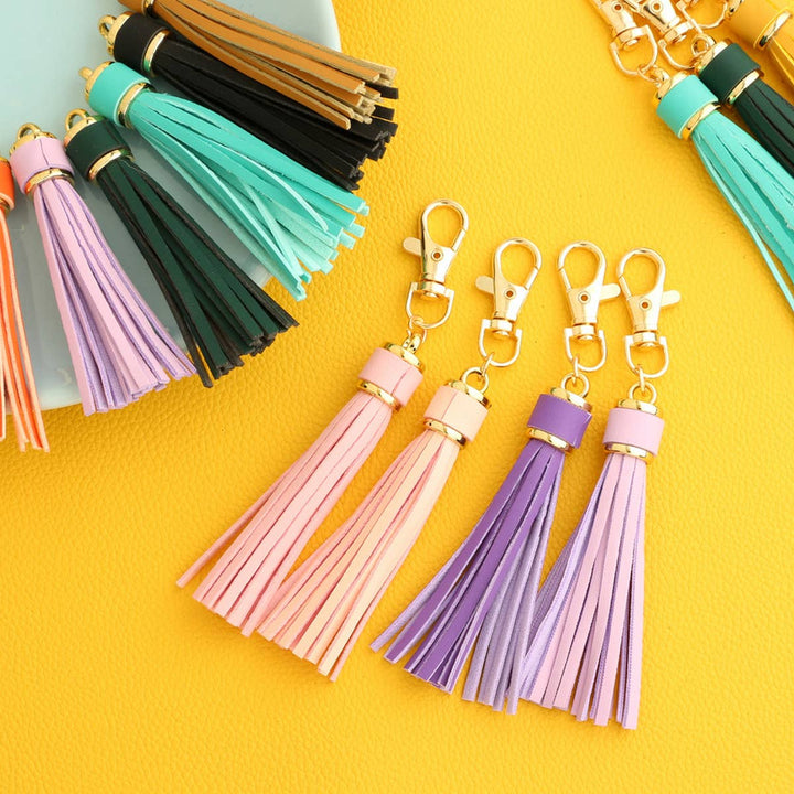 TASSEL LEATHER KEYCHAIN ACCESSORY_CWMM1284