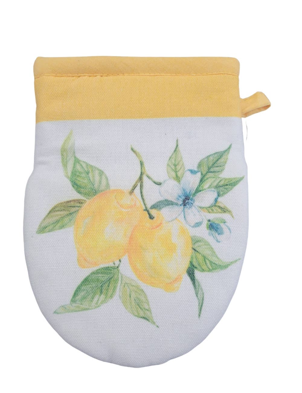 "Lemon Zest" Floral-Themed Grabber Mitt