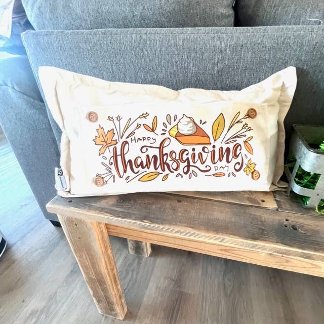 PANEL ONLY: Fall Leaves November Thanksgiving PUMPKIN PIE