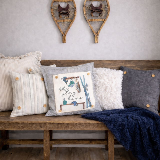 PILLOW ONLY: Charcoal Square CHARCOAL PILLOW