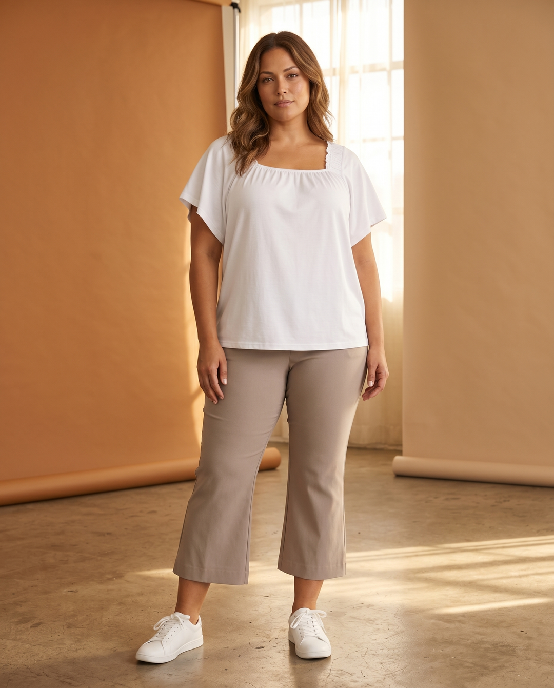Pull On Millennium Cropped Flare Pant - Curvy