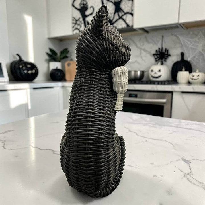 Spooky Shelf Accent Cute Farmhouse Halloween Black Cat Decor