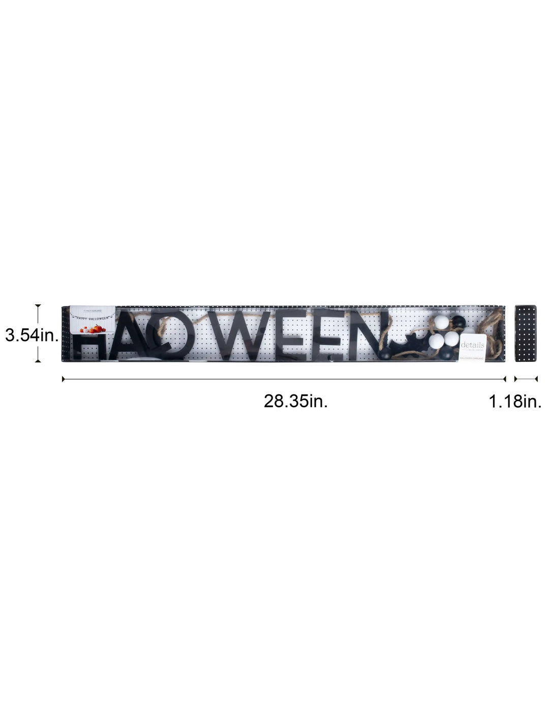 Becki Owens “Happy Halloween” 72-Inch Black Halloween Garland