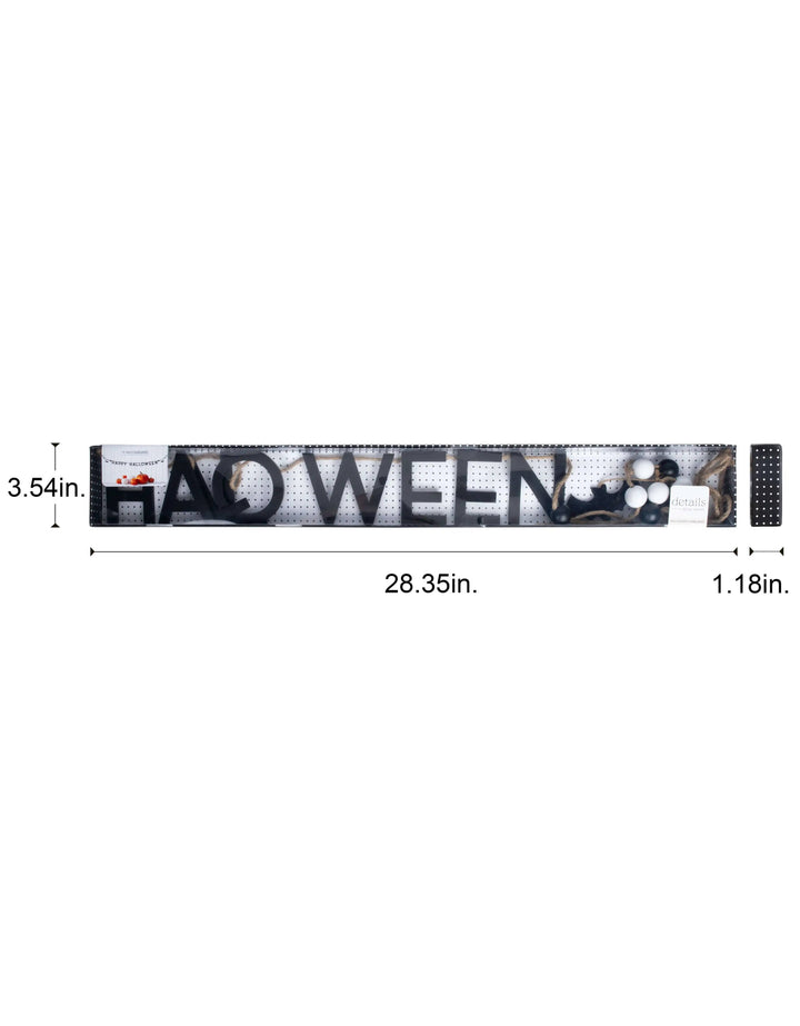 Becki Owens “Happy Halloween” 72-Inch Black Halloween Garland