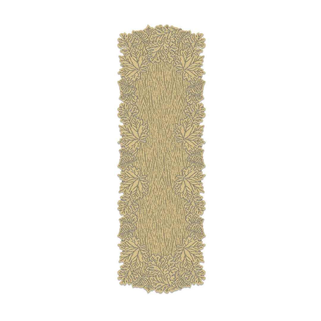 Autumn Leaf 20x60 Goldenrod Lace Mantle Table Runner