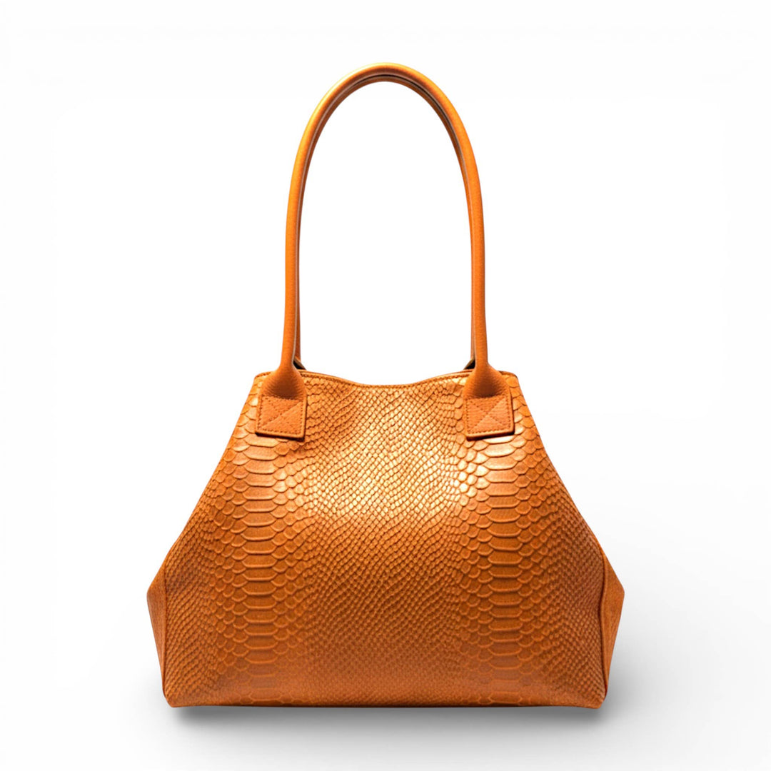 LOLA leather bag – Orange – Made in Italy