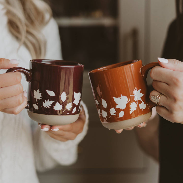 *NEW* Brown Fall Leaves Stoneware Mug - Fall Decor &amp; Gifts