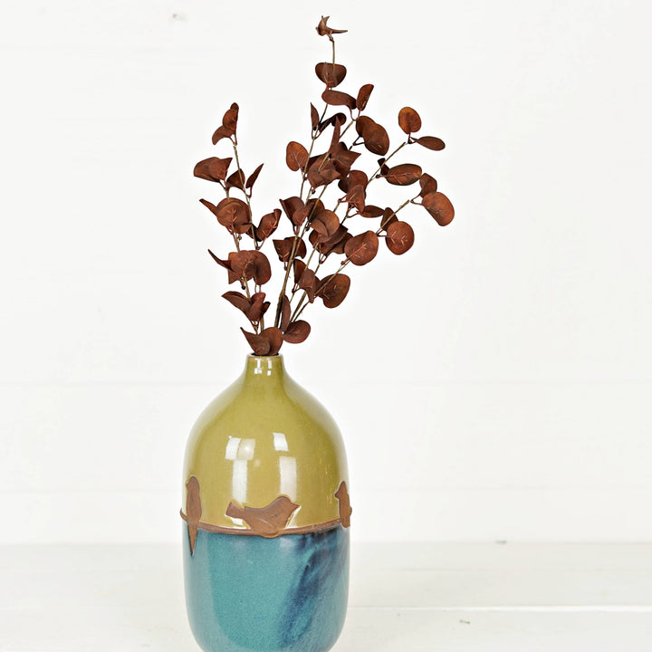 28315- 26in Spray-Foamy Silver Dollar Leaves-Coffee