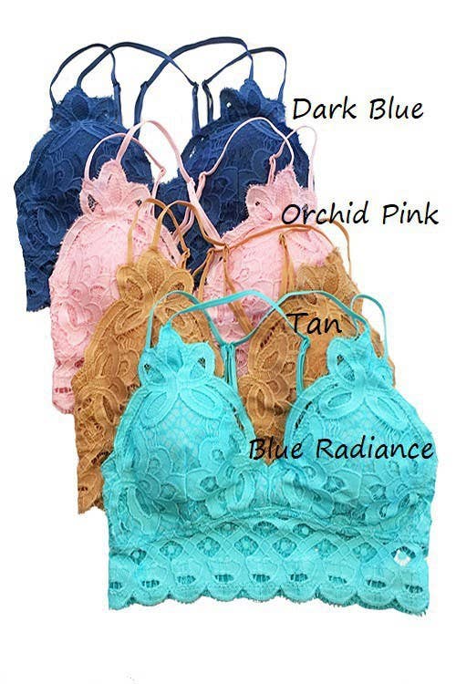 Plus Size Scalloped Lace Cami Bralette