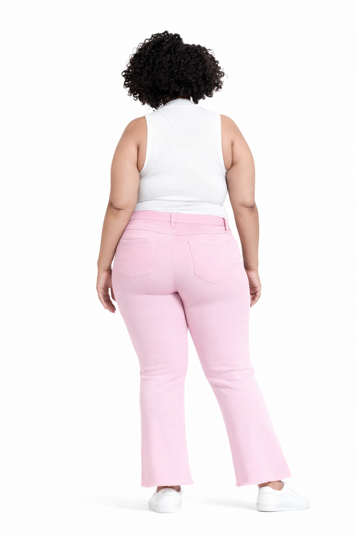 Plus-Size 27" Luxe Demi Boot Jean in Pink Blush