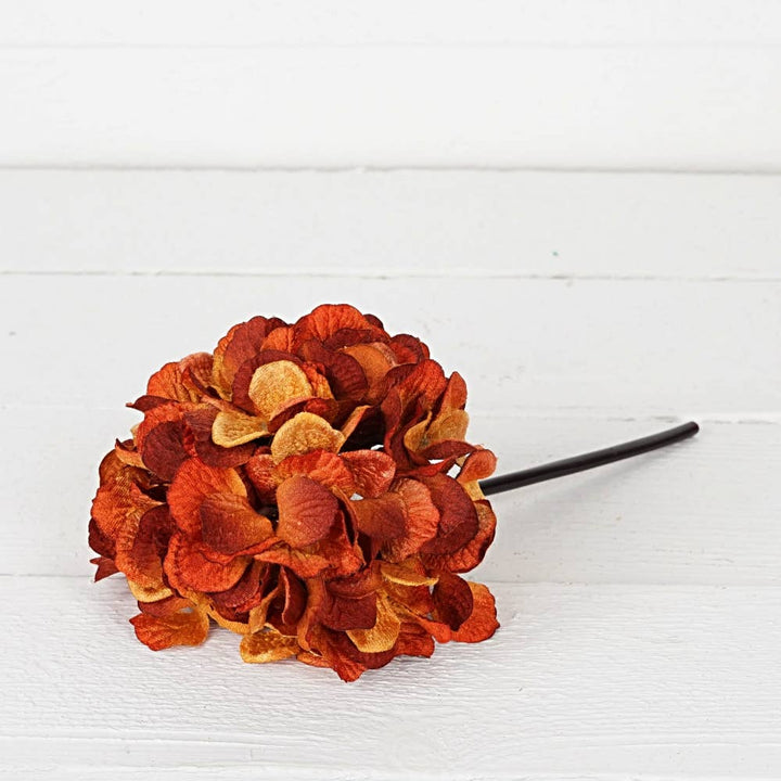 32006-11inLx5inD Hydrangea Head-ORANGE