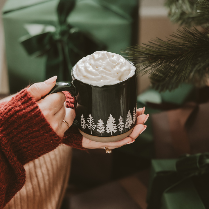 Pine Trees Stoneware Coffee Mug - Home Decor &amp; Gifts