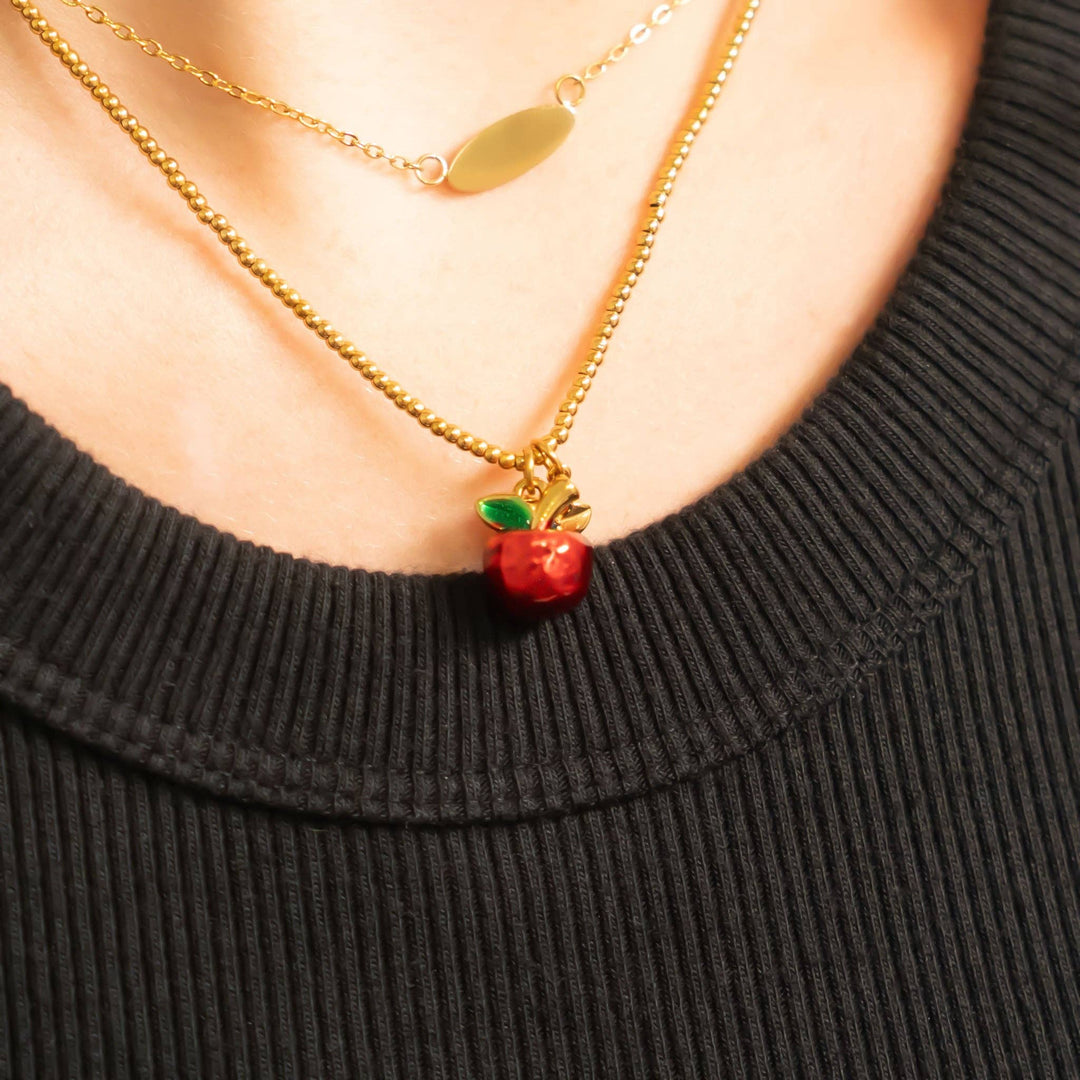 18K Gold Stainless Steel Apple Fruit Charm
