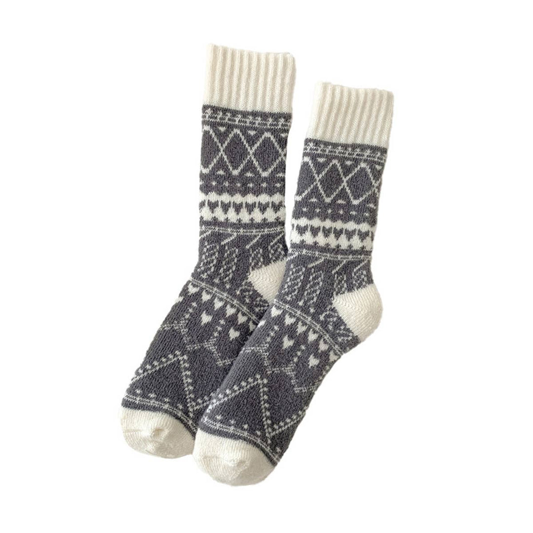 Extra Thick Wool Fair Isle Slouchy Socks_CWMS03217
