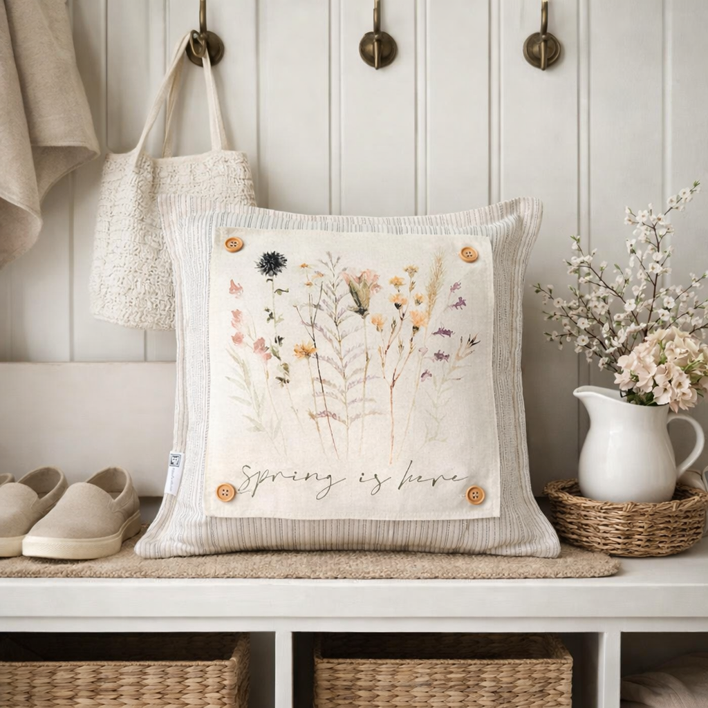 SQUARE PILLOW ONLY:  (with insert) SQUARE TICKING PILLOW