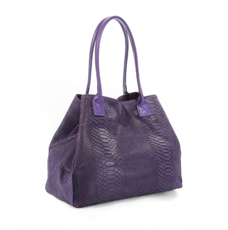 LOLA leather bag – Purple – Made in Italy