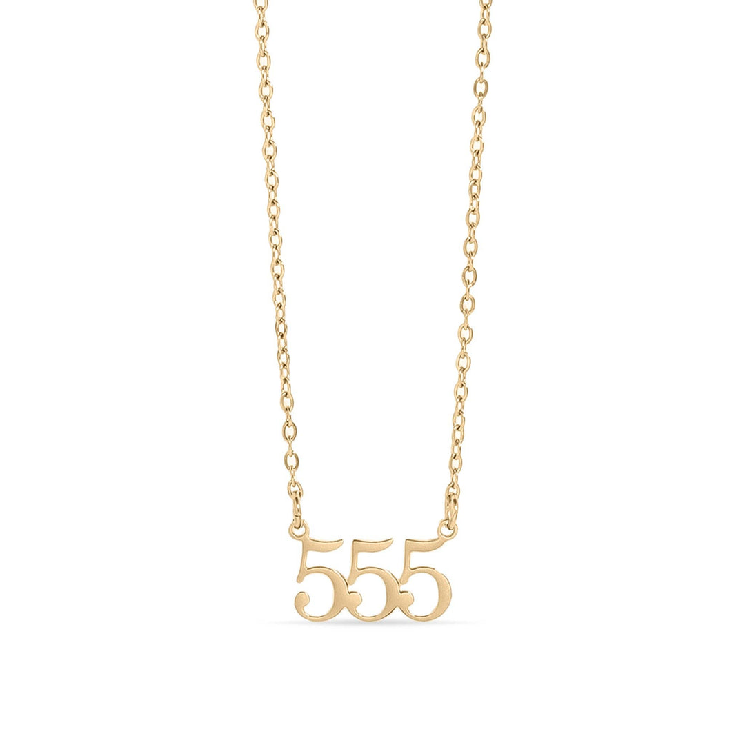 18K Gold PVD Stainless Steel Angel Number Necklace