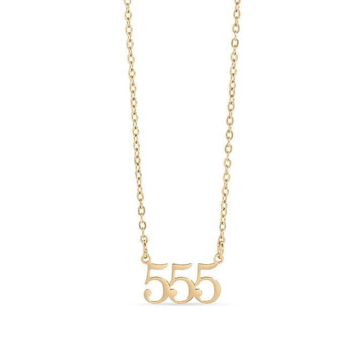 18K Gold PVD Stainless Steel Angel Number Necklace