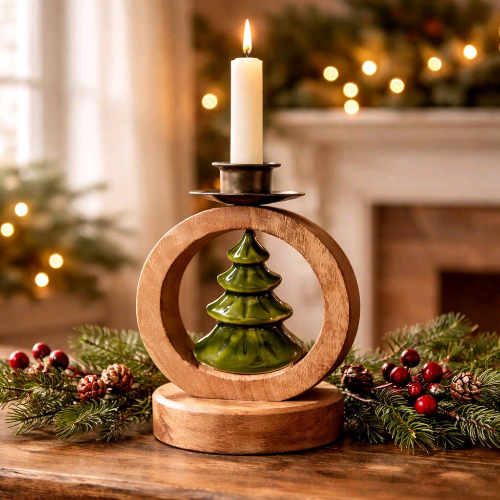 Circle Tree Taper Holder 5.5x4in
