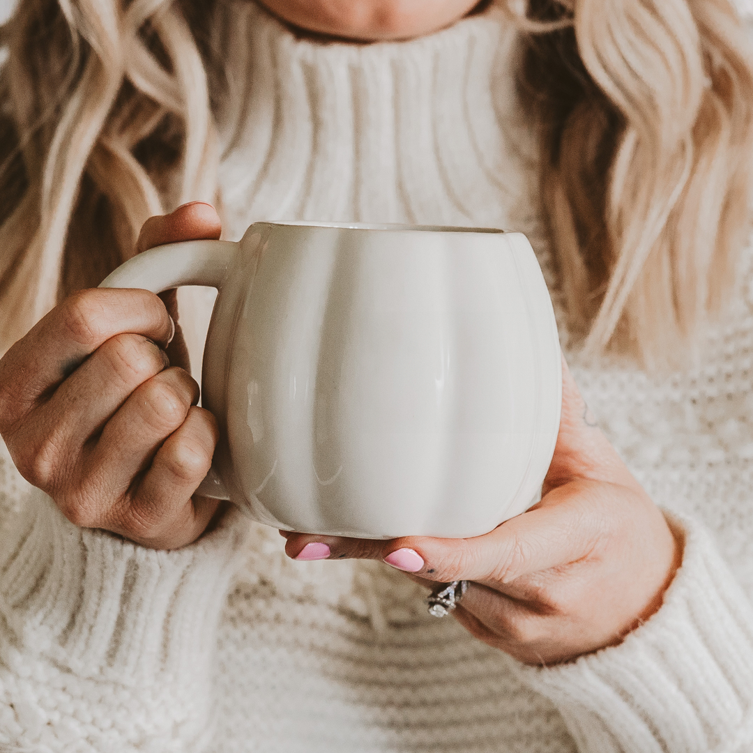 Cream Pumpkin Coffee Mug - Fall Decor &amp; Gifts