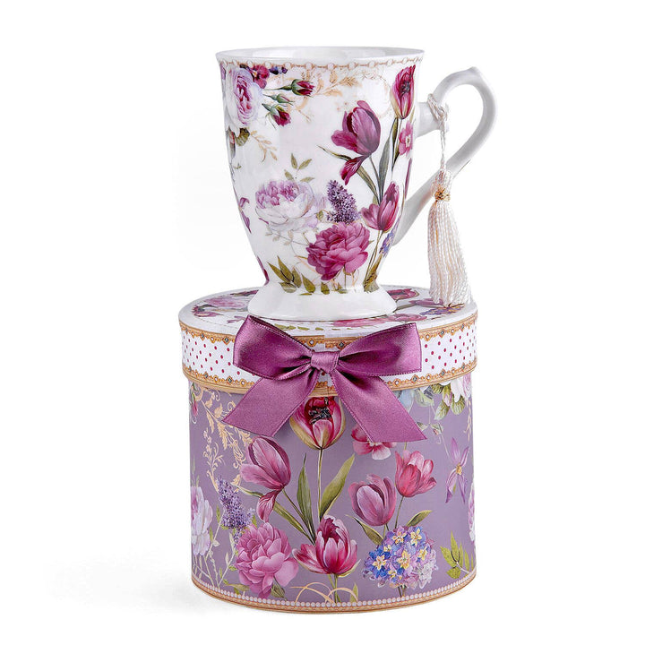 Tulip Porcelain Tea/Coffee Tall Mug in Gift Box