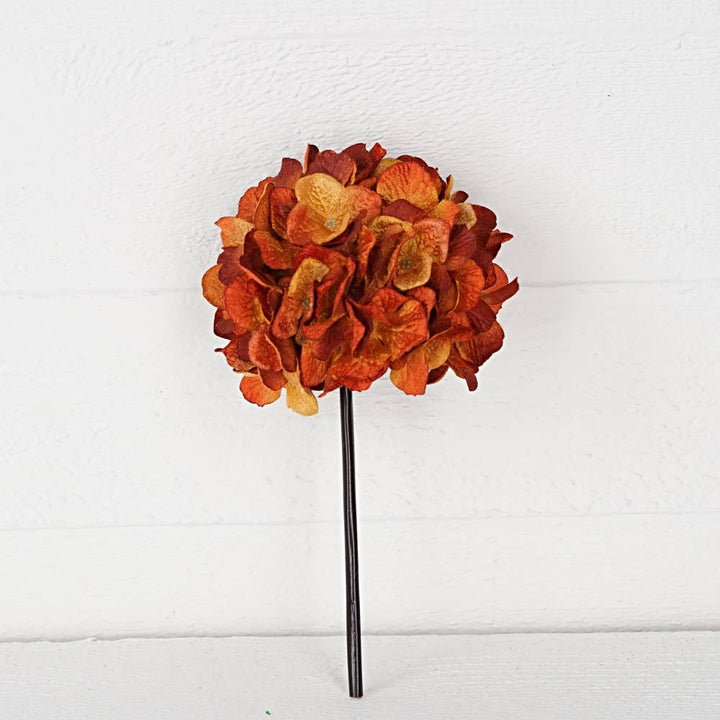 32006-11inLx5inD Hydrangea Head-ORANGE