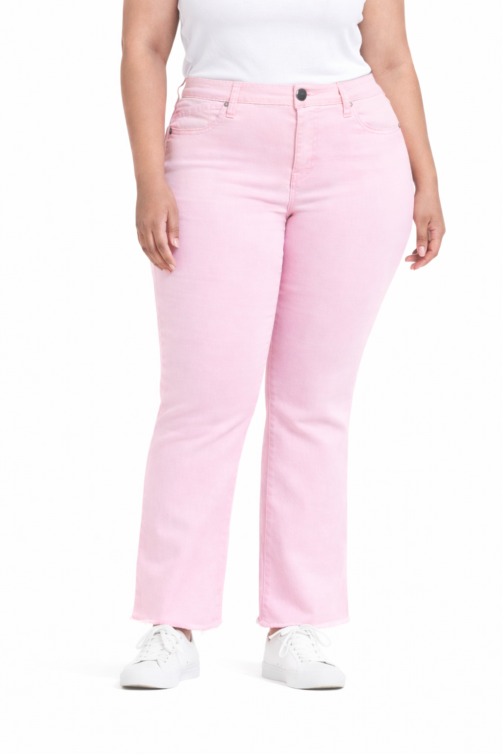 Plus-Size 27" Luxe Demi Boot Jean in Pink Blush