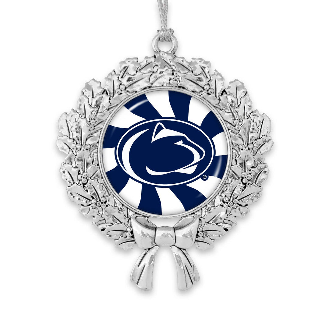 Penn State Nittany Lions  Wreath Ornament with Swirl