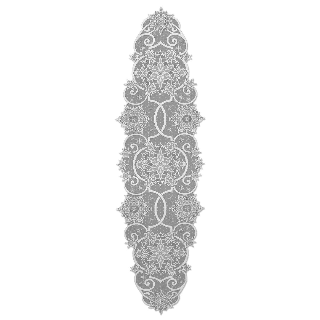 Snowflake 19x65 White Lace Table Runner